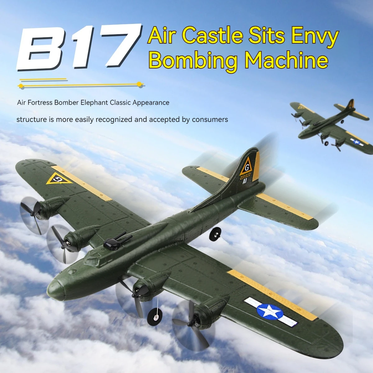 

Самолетик Fx817 с дистанционным управлением с фиксированным крылом B17, Детский Электрический уличный модель самолета с защитой от падения и столкновений, игрушка