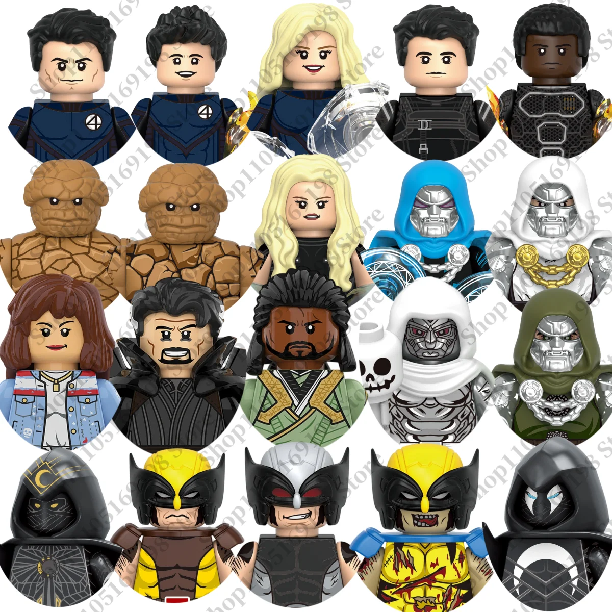 Neue Marvel Baustein Puppe Block Spielzeug Fantastic Four Doctor Doom Daredevil Mini Montage Ziegel Spielzeug Party Geschenke