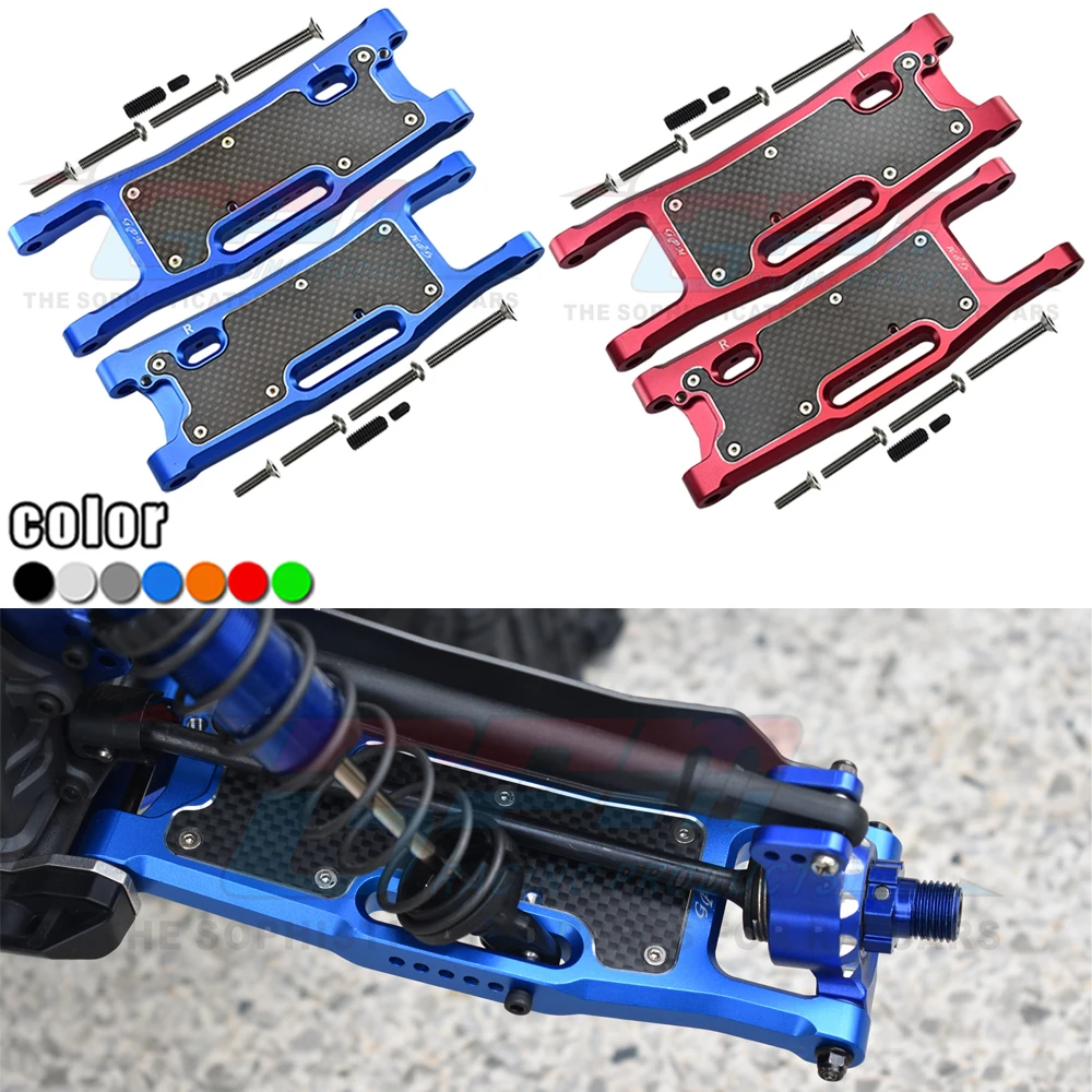 

GPM for Trax 1/8 Sledge 4WD Monster Truck 95076-4 Upgrade Parts Metal Carbon Fibre Rear Lower Suspension Arm 9533 9534 + 9634