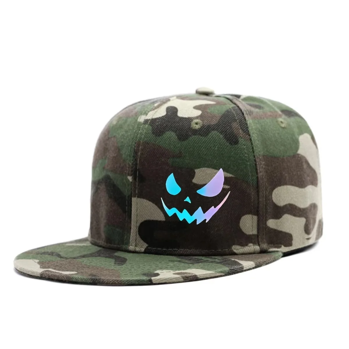 1 PC Unisex Personality Ghost Expression Hip-hop Hats Outdoor Adjustable Casual Sandwich Hardtop Baseball Caps Sunscreen Hat