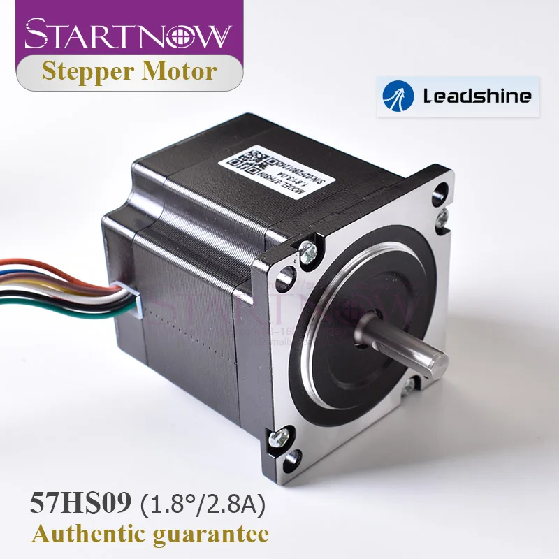 Startnow Leadshine Stepper Motor 57HS09 Axis Diameter 6.35mm 2 Phase 8 Wires Axis Length 21mm for CNC Engraving Milling Machine