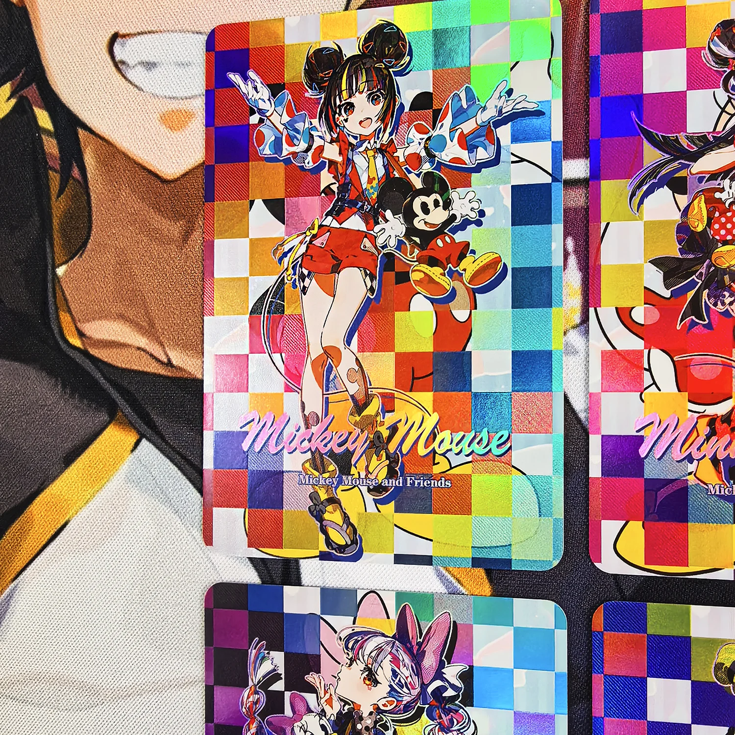 6 قطعة/المجموعة Diy بها بنفسك قصة آلهة ذاتية الصنع Mickeyed لطيف جمع بطاقة الانكسار اللون فلاش الساخن ختم أنيمي بطاقة هدية لعبة