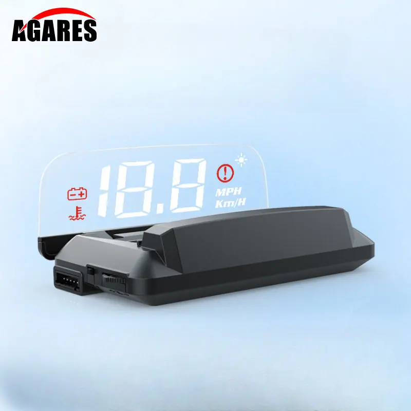 

2023 New Mirror HUD Head Up Display Clear Font Auto HUD OBD2 Car Speed Projector KMH MPH Optical Horizontal Display Speedometer