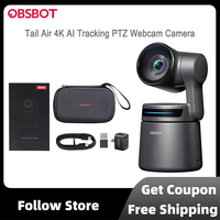 OBSBOT Tail Air 4K AI Tracking PTZ Webcam Camera with APP Control Gesture Control HDMI/USB-C/Wireless Webcam for YouTube,Worship