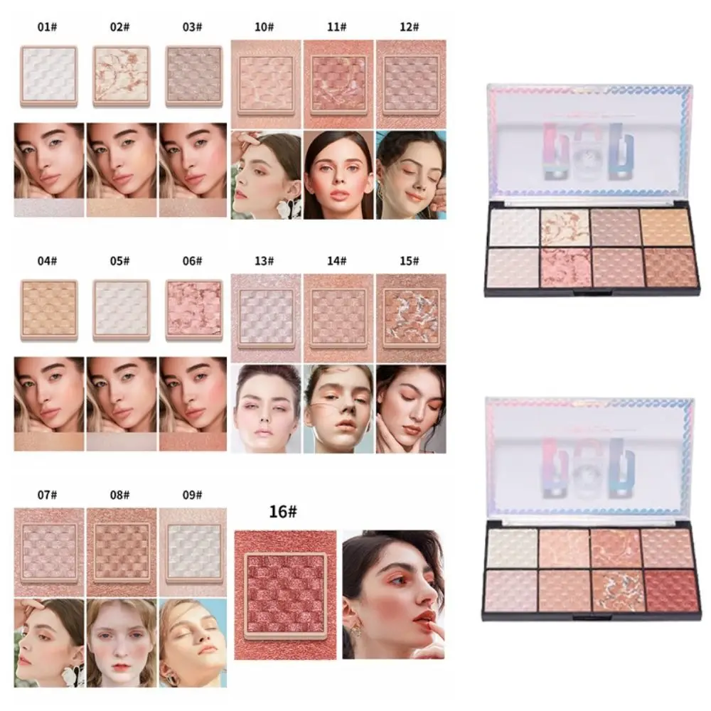 

8 Color Eyeshadow Palette Pearlescent Sweat-Proof Shiny Crystal Eyeshadow Shimmer Effect Long-Lasting Makeup Palette