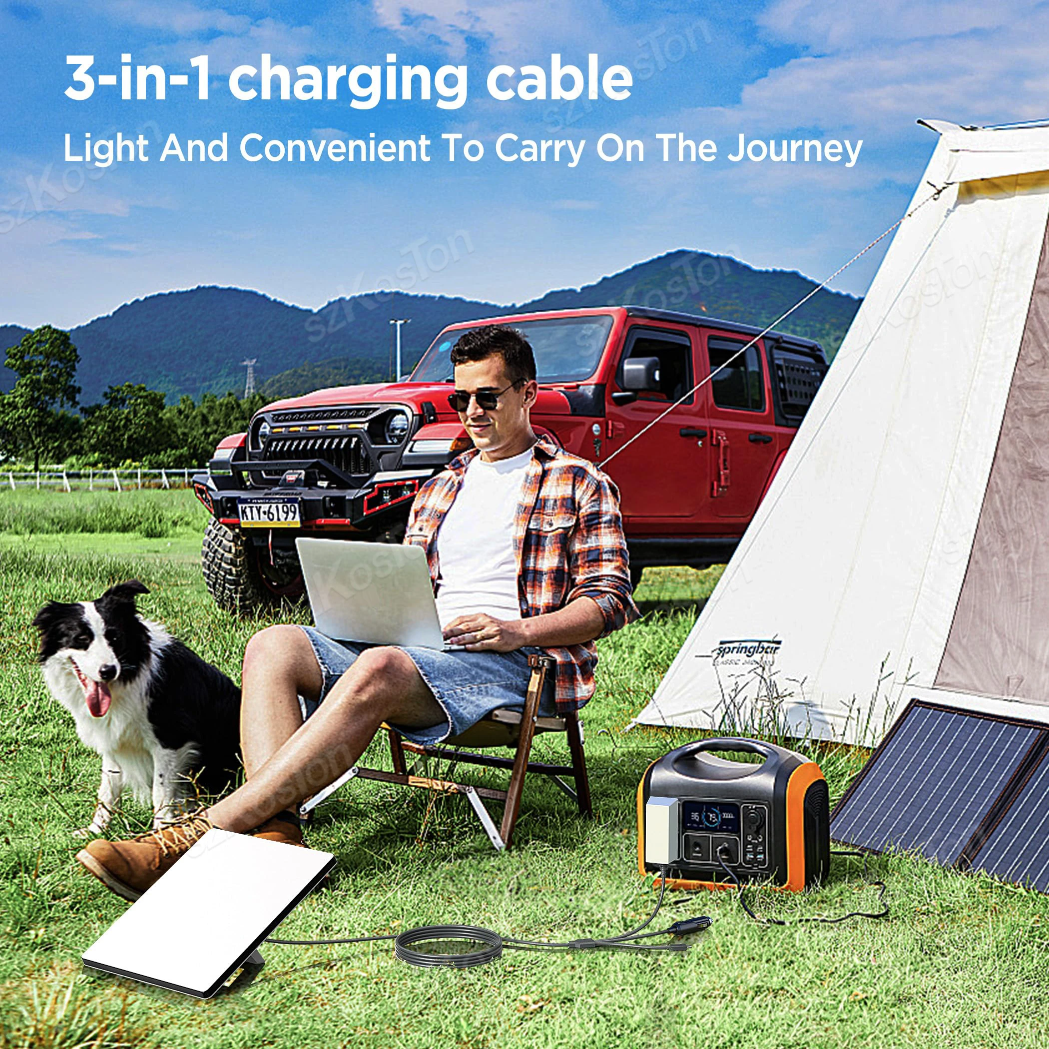 3-in-1 Power Cable for Starlink Mini High-Speed USB-C Car Charger DC to DC 18AWG Waterproof Replacement Cable 9.84FT/16.4FT