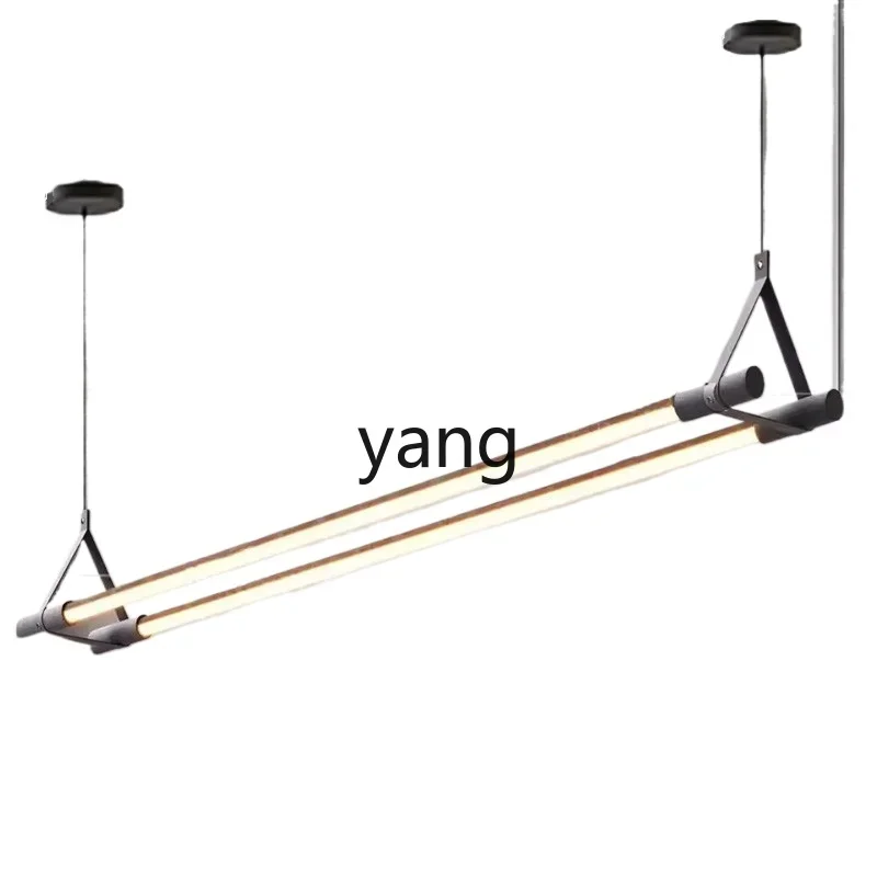 

Yjq One-Word Long Chandelier Modern Restaurant Hotel Front Desk Minimalist Line Coffee Shop Lamps