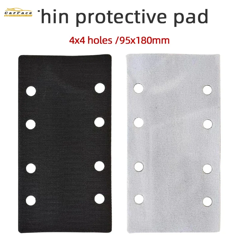 Car Dry Grinding Machine Cushion 95×180mm Rectangular Grinding Machine Protection Pad 4 4 Hole Sponge Abrasive Pad