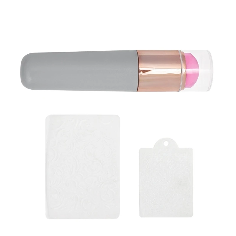 Reusable Silicone Brush Applicator Clear Art Stamper for Nail Art