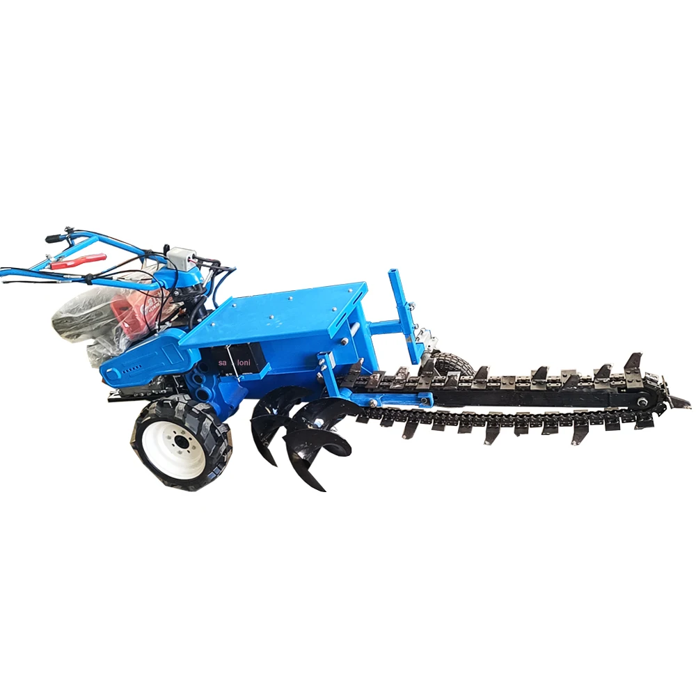 

Mini Chain Trencher Ditcher Micro Fiber Optic Cable Trenching Trench Digging Machine