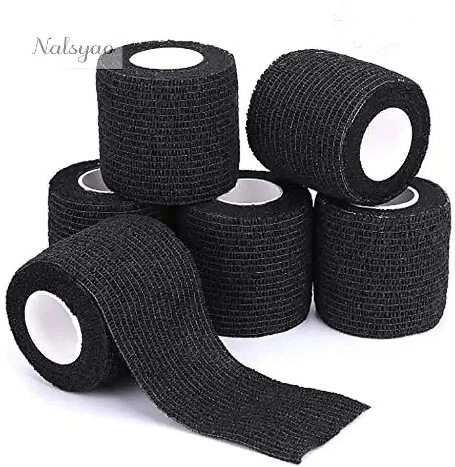 5/10/20Pcs Black Tattoo Grip Bandage Waterproof Self Adhesive Soft Cotton High Quality Tattoo Accessories Supplies