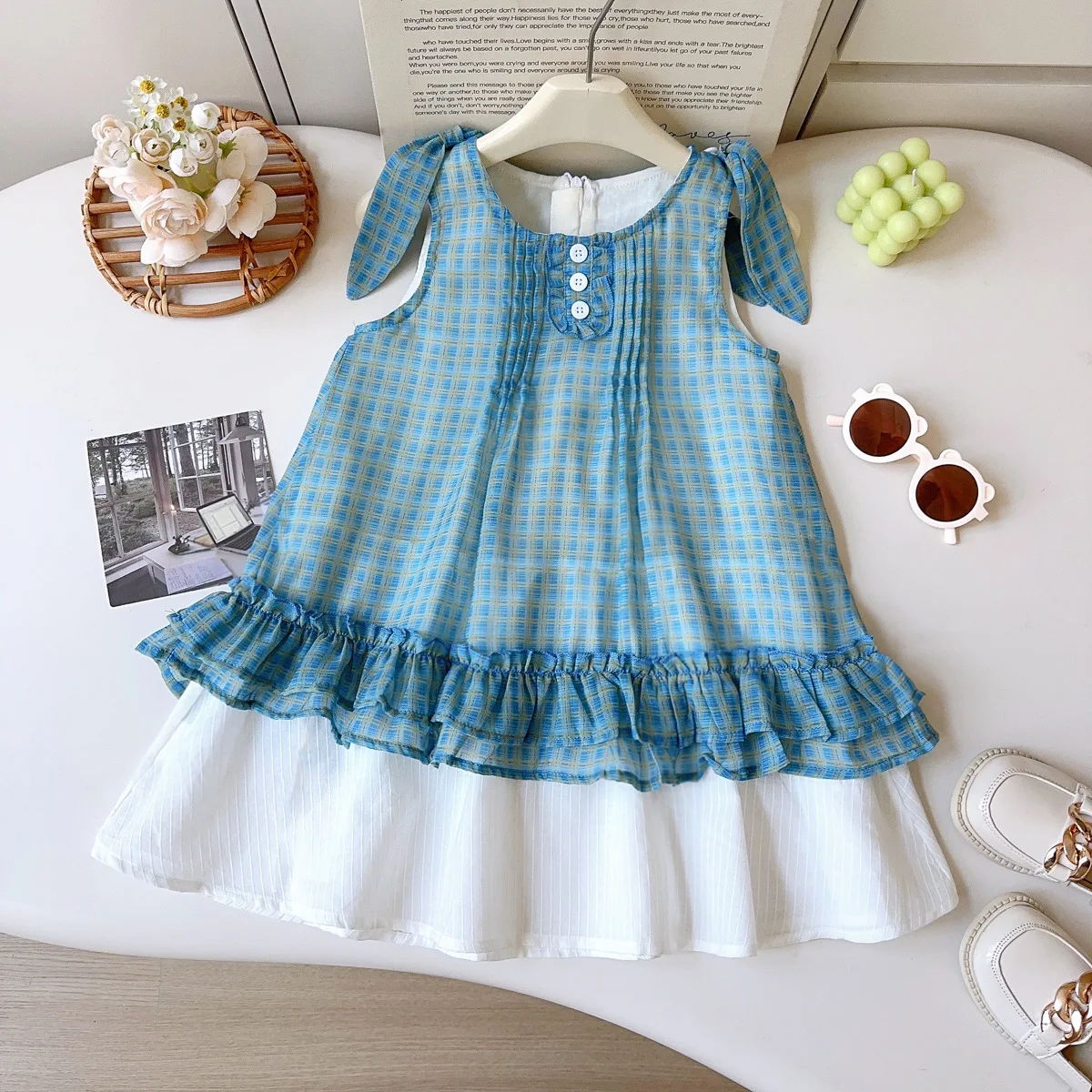 Girls Dresses Summer Children Sleeveless Vest Dress For Baby Girl Princess Clothes Kids Birthday Party Dress Costume Teenagers 7