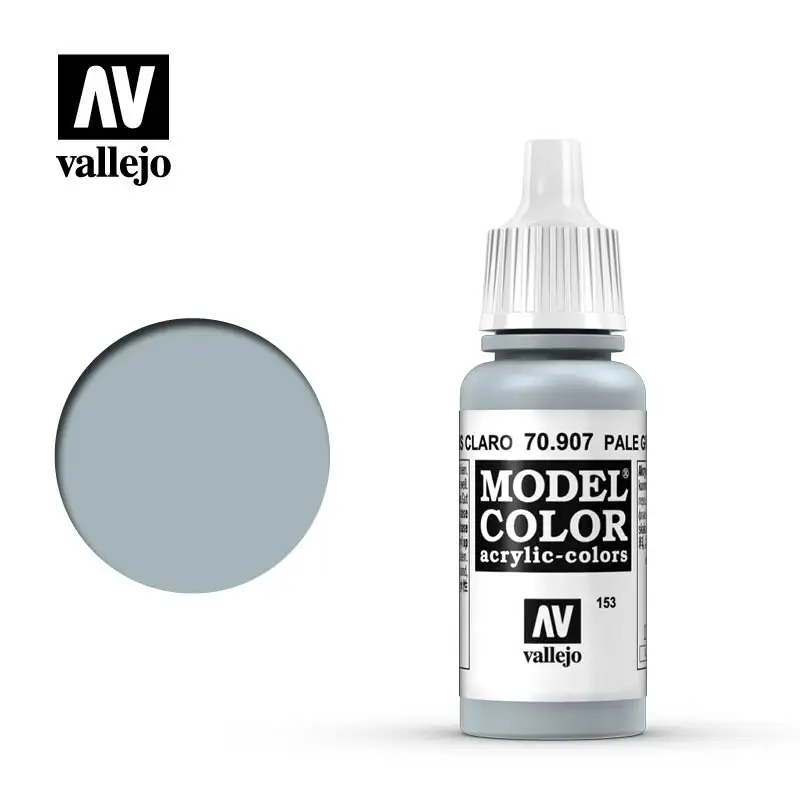 

Vallejo Paint Acrylic Model Coloring Spain AV 70907 153 AAzul-Gris Claro Pale Greyblue Water-Based Model Hand Painted 17ml