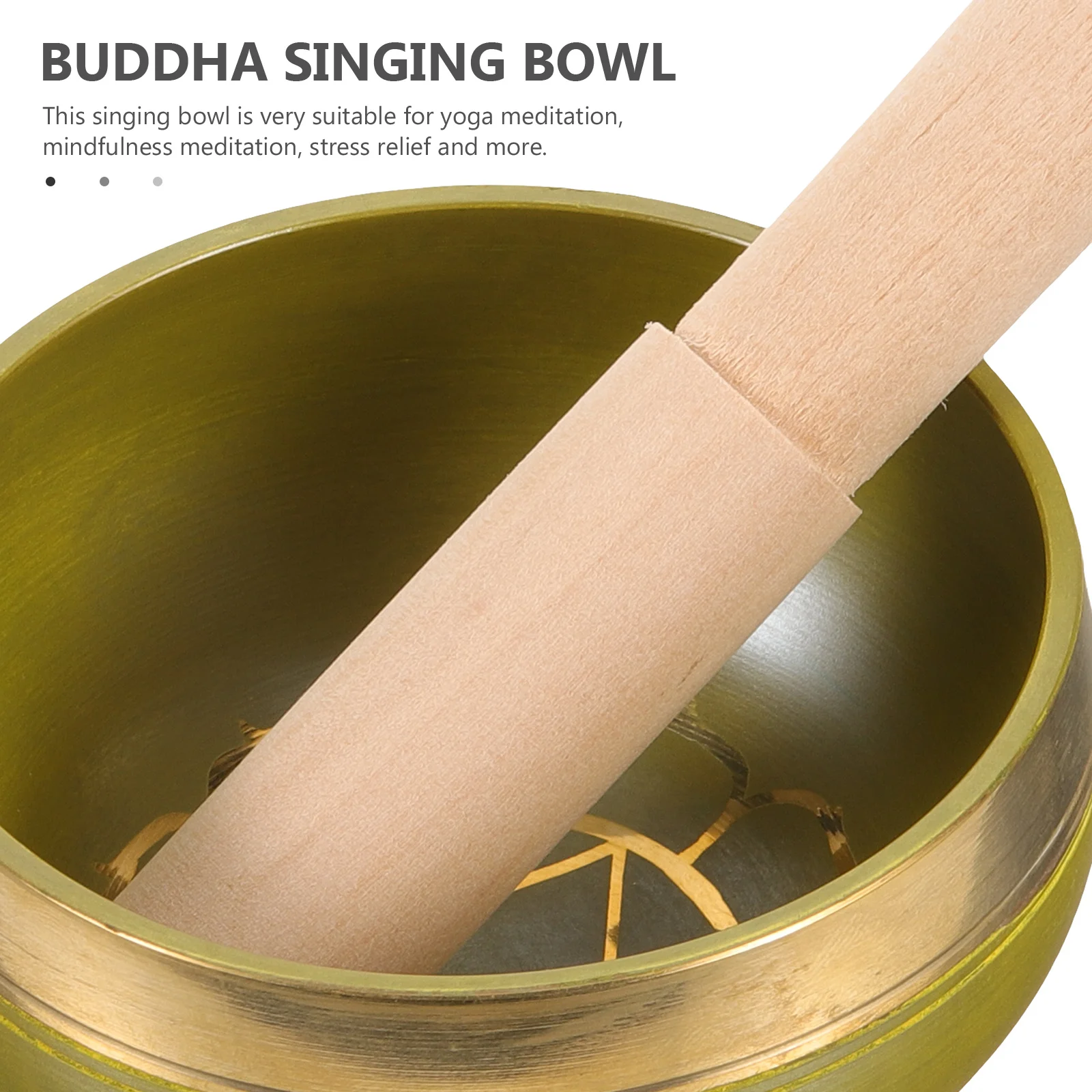 

1Set Metal Tibetan Singing Bowl for Meditation Yoga Relaxation Sound Bowl Spiritual Mindfulness Accessory with Wooden Mallet