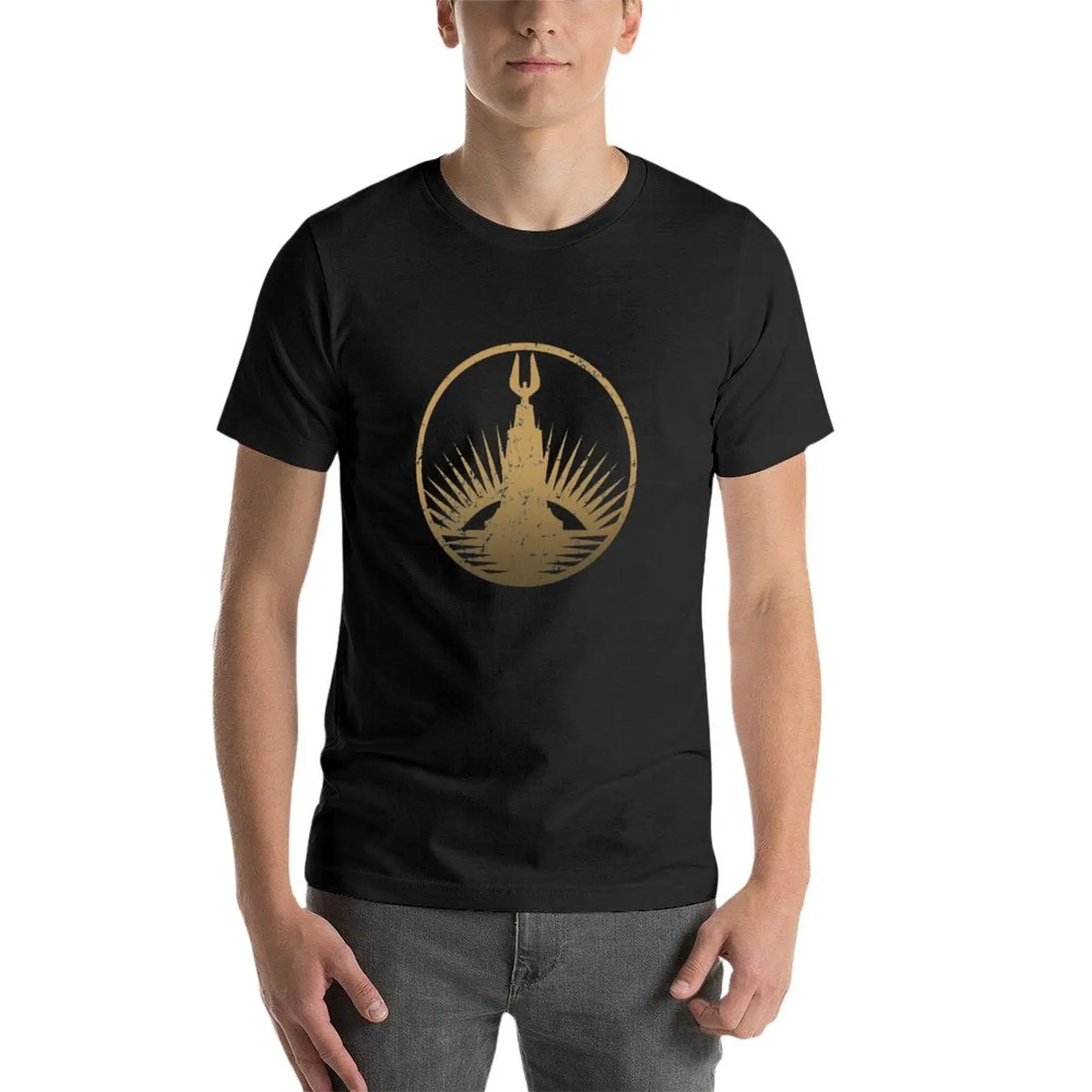 Bioshock Rapture Gold Faded T-Shirt customs design your own funnys summer clothes graphics men t shirts