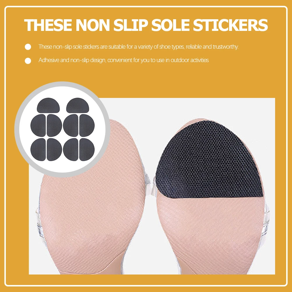 

5pcs Sole Protectors Stickers High Heel Front Soles Non-Slip Skid Proof Shoe Pads Adhesive Durable Cushions For Outdoor