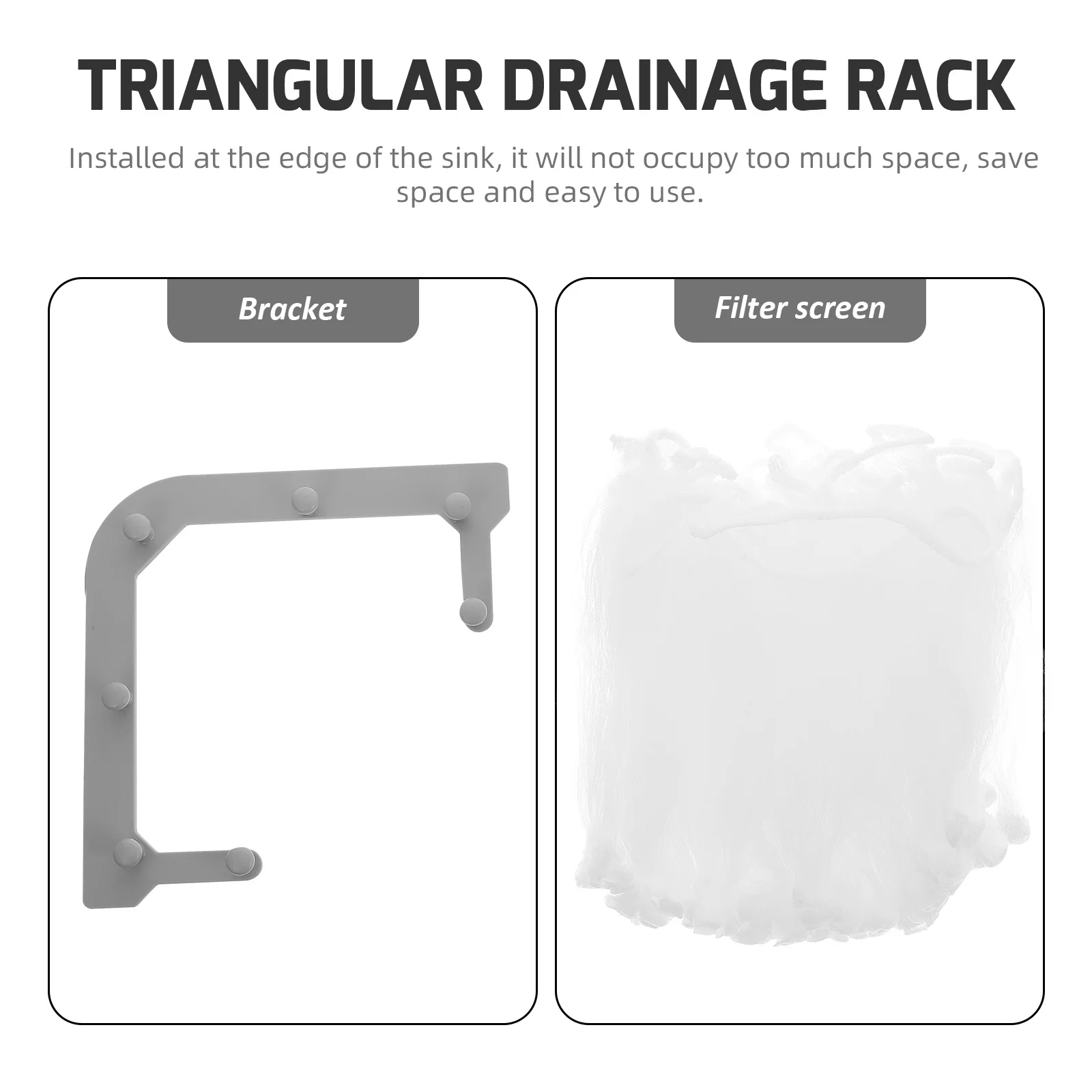 50 Uds. Escurridor de fregadero de cocina, soporte de bolsa de malla para residuos de alimentos, filtro de esquina, red de almacenamiento, colador de fregadero, organizador de bolsa