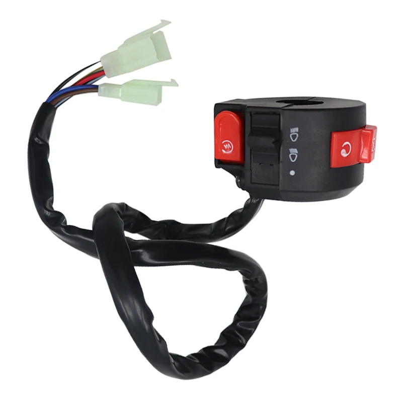 22MM Motorcycle Switch Handlebar Electric Fog Light Start Steering Wheel Control Switch for 110CC Motorbike / ATV