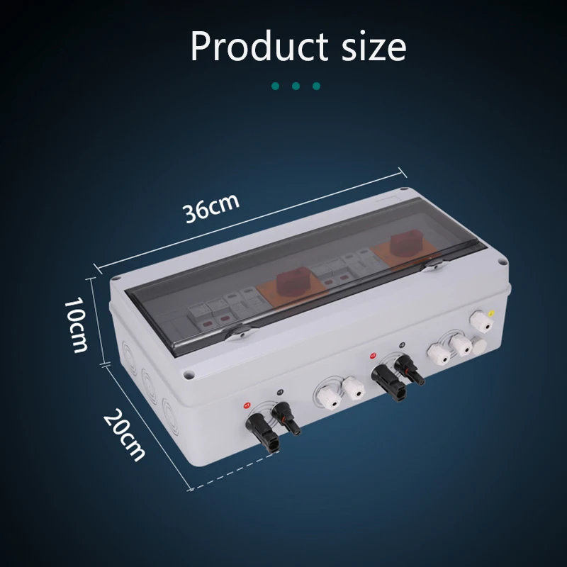 Imagem -02 - Solar pv Combiner Box dc 1000v Input Out Proteção contra Surtos Caixas à Prova Dágua Ip65 Fusível Mcb Spd Disconnector Exterior