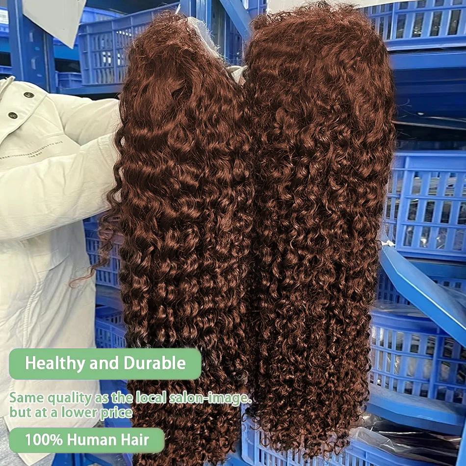 

Плотность 250, влажные вьющиеся волосы, 100% человеческие волосы # 4 шоколадно-коричневых 13x6 HD кружевных фронтальных париков глубокая волна 13x4 парик из натуральных волос на кружеве спереди