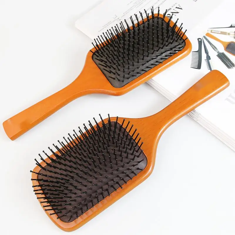 Wooden Airbag Massage Comb Scalp Care Female Curly Hair Household High-grade Anti-static Hair Loss Large Board Makeup Comb