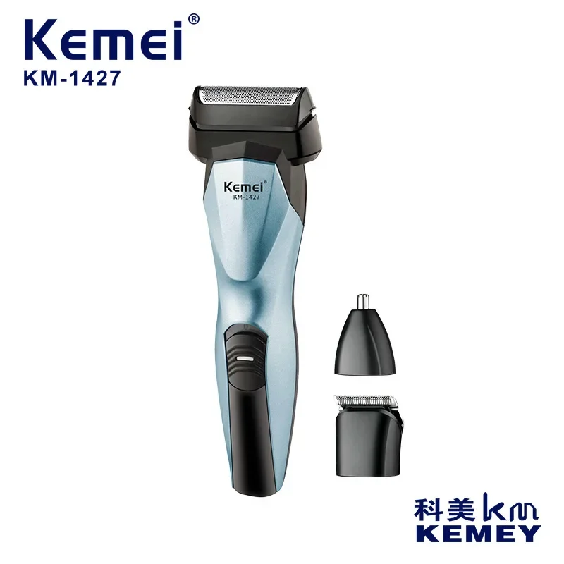 Kemei km-1427 Multifunctional Carbon Cutter Head Three In One Nose Hair Trimmer Reciprocating Shaver Electric Hair Clipper