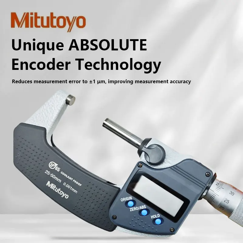 

Цифровой микрометр Mitutoyo 293-241-30, высокоточный измерительный инструмент, точность 0,001 мм, диапазон измерений 25-50 мм, высокая точность