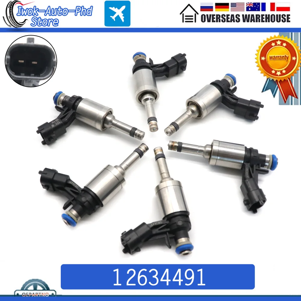 

12634491 6pcs Car Fuel Injectors Nozzle for GMC Acadia Limited Chevrolet Traverse Buick Enclave 3.6L 2012 -2017 12663380