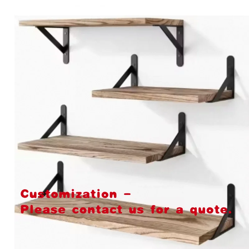 custom.Set of 4 Carved Wood Wall Hanging Storage Display Racks Multi-functional Bathroom Shelf Bag Storage Living Room