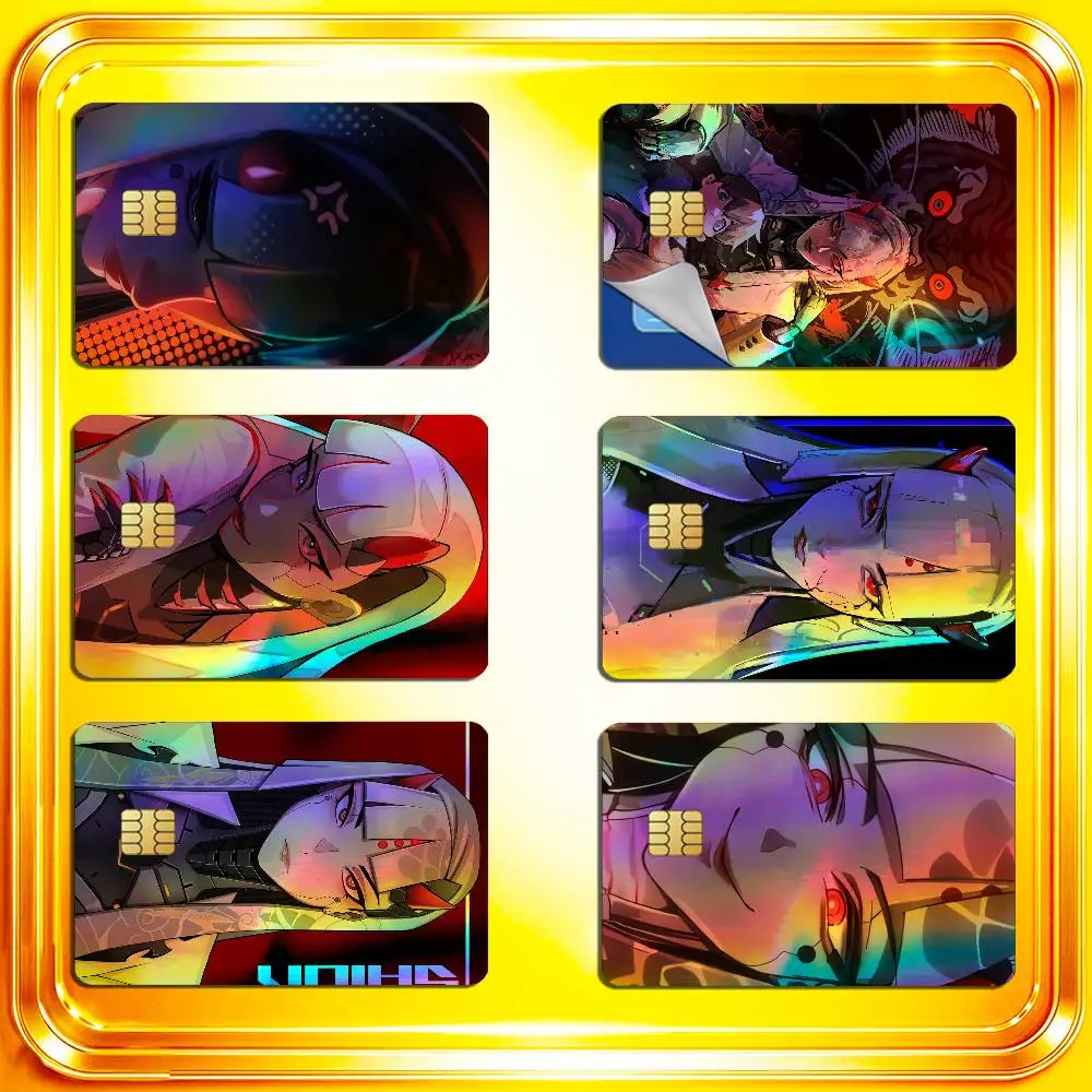 For Overwatch Shion Credit Bank Sticker ID Access Card Cover Skin Rainbow Color Laser Stickers Film
