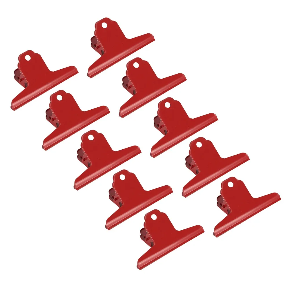 10Pcs Large Size Metal Binder Clip 10cm Electroplating Binder Clip Rustproof Purple/ Red Large Binder Clips Kitchen Organization