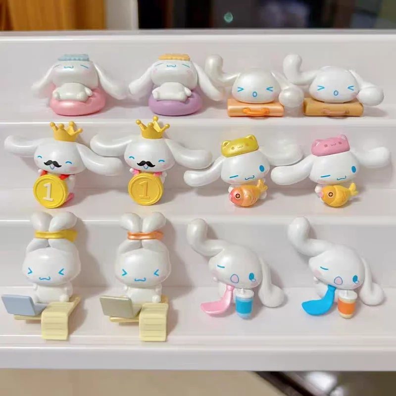 

Новый натуральный Sanrio Cinnamoroll, забавный на рабочем месте, милый мини-сумка с фасолью, украшение, милая фигурка, игрушки для девочек, подарки на день рождения