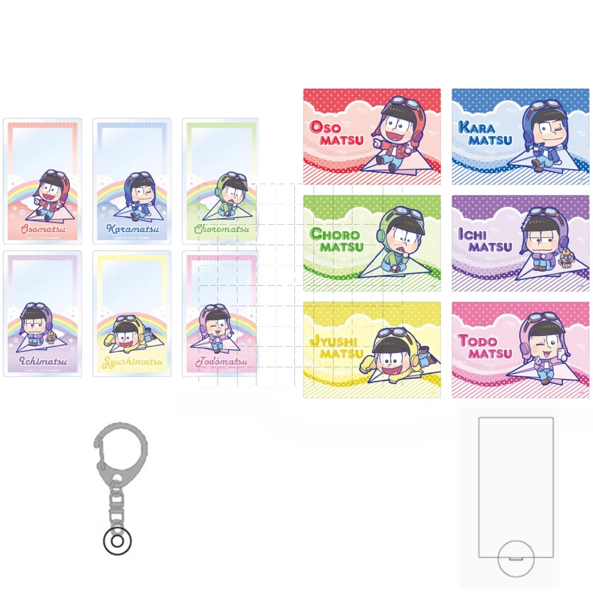 Anime Todomatsu Jyushimatsu Karamatsu Ichimatsu Choromatsu figura acrílica con soporte muñeca juego llavero modelo placa Cosplay juguete para regalo