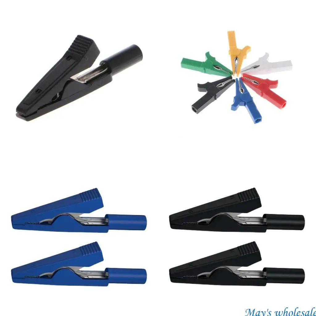 

2pcs Reliable 2mm Banana Socket Alligators Clip Banana Plugs Alligators Clip for Laboratory Electrical Repair Application 448A