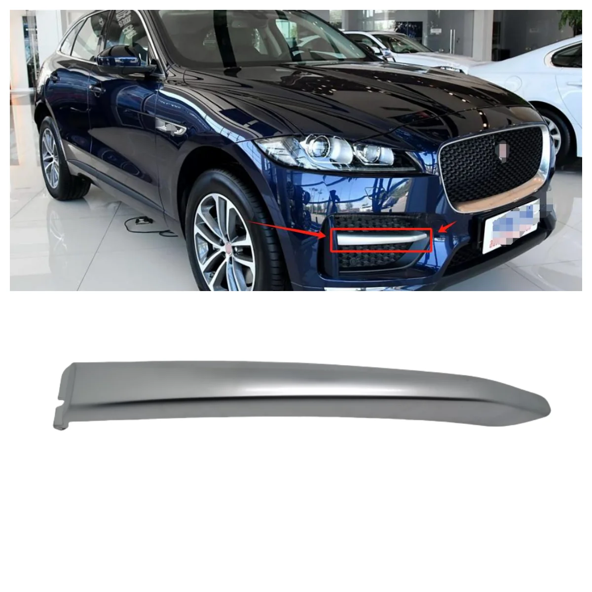 T4A6231 Front Right Side Bumper Cover Molding For Jaguar F-Pace 2016-2020