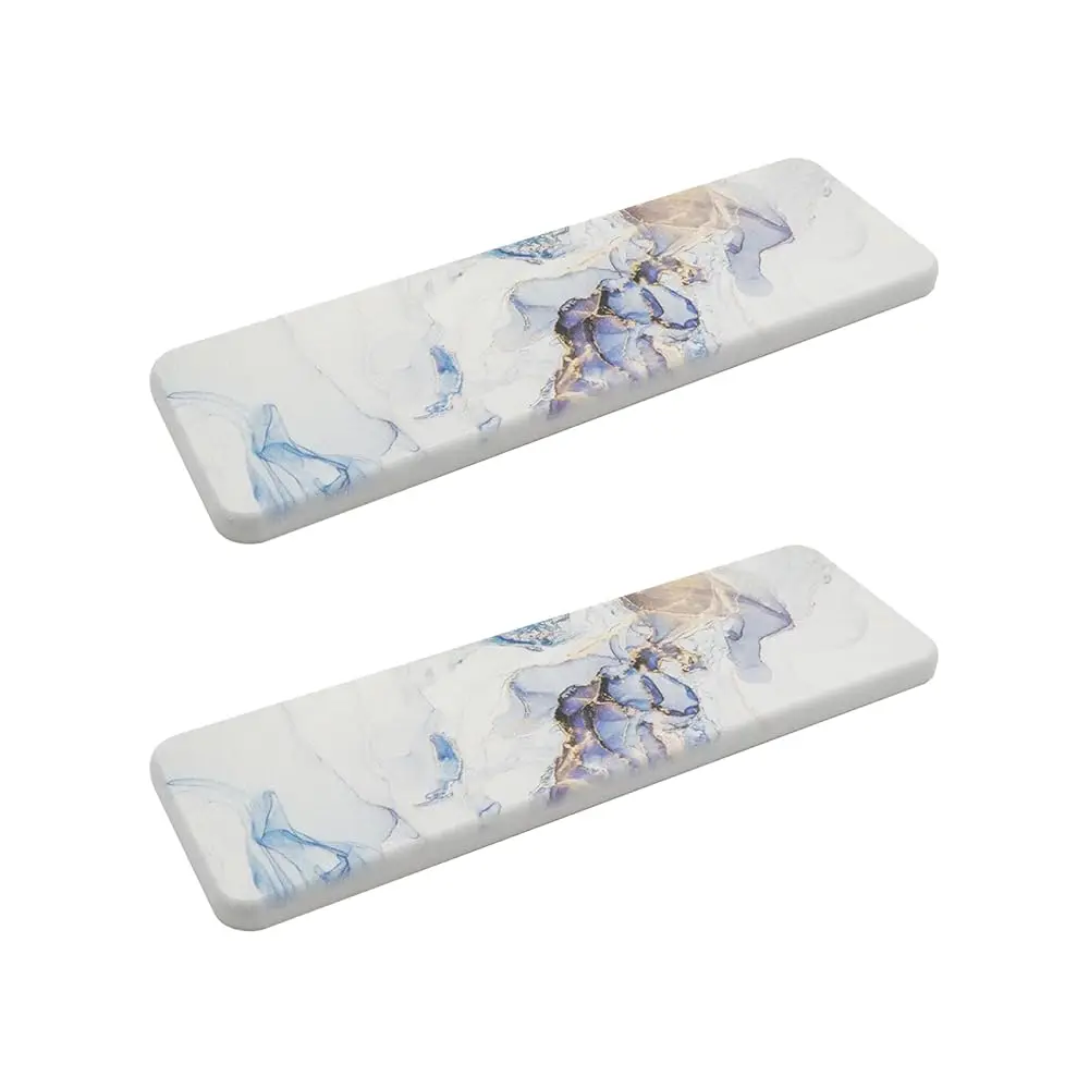 

2pcs Blue Water Absorbing Stone Fast Drying Diatomite Bathroom Tray Diatomaceous Earth Tray for Bathroom and Kitchen