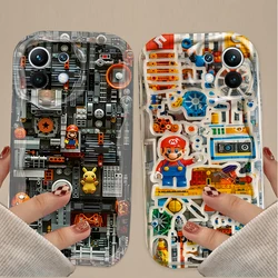 Building Blocks M-Marios Case For Xiaomi 14T 13T 12T 13 12 11 11i Lite 5G 10T POCO X5 X6 Pro X3 NFC X4 GT F3 F4 F5 F6 M6 M5S C65
