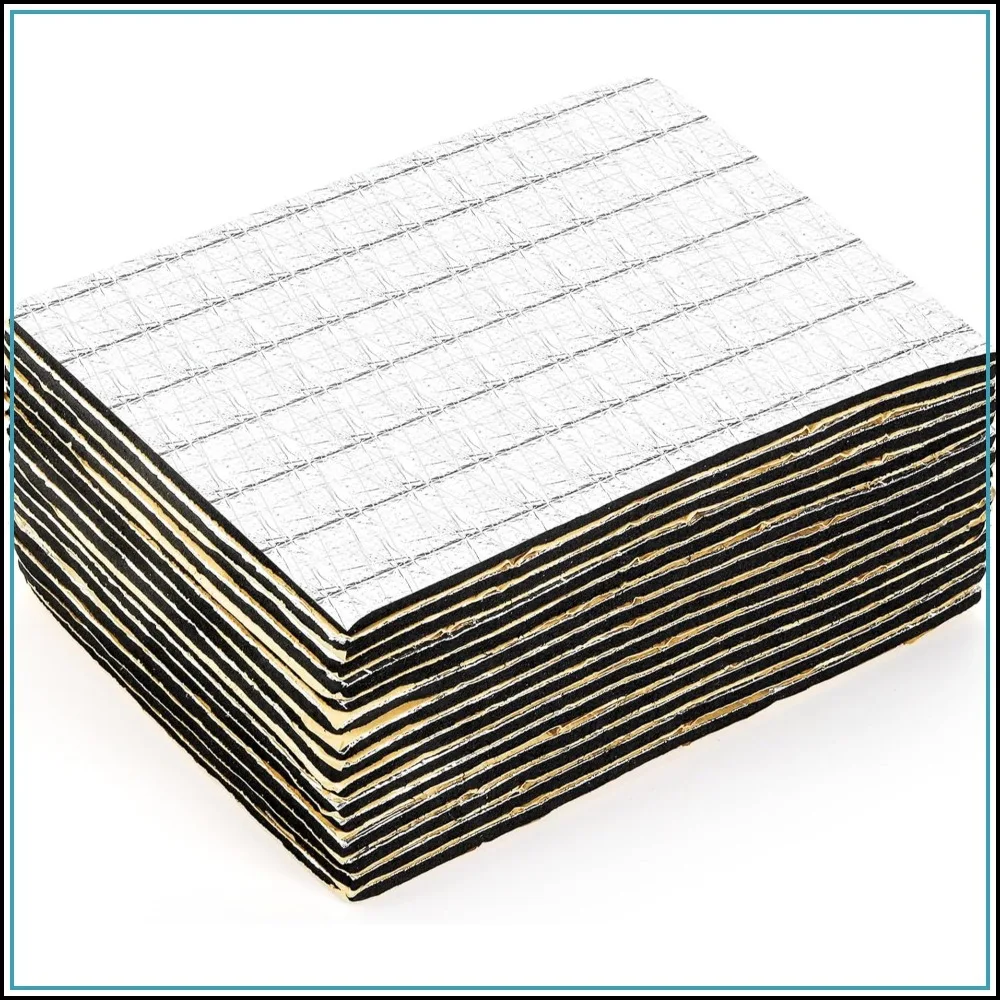 

15-Piece 16 sqft Car Sound Deadening Mat, 10mm Thick Butyl Automotive Sound Deadener for Noise Insulation