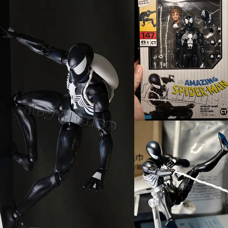 Ct Toys Anime The Amazing Spiderman Mafex 147 S.h.figuarts Spider Man Venom Symbiotic Action Figure 6