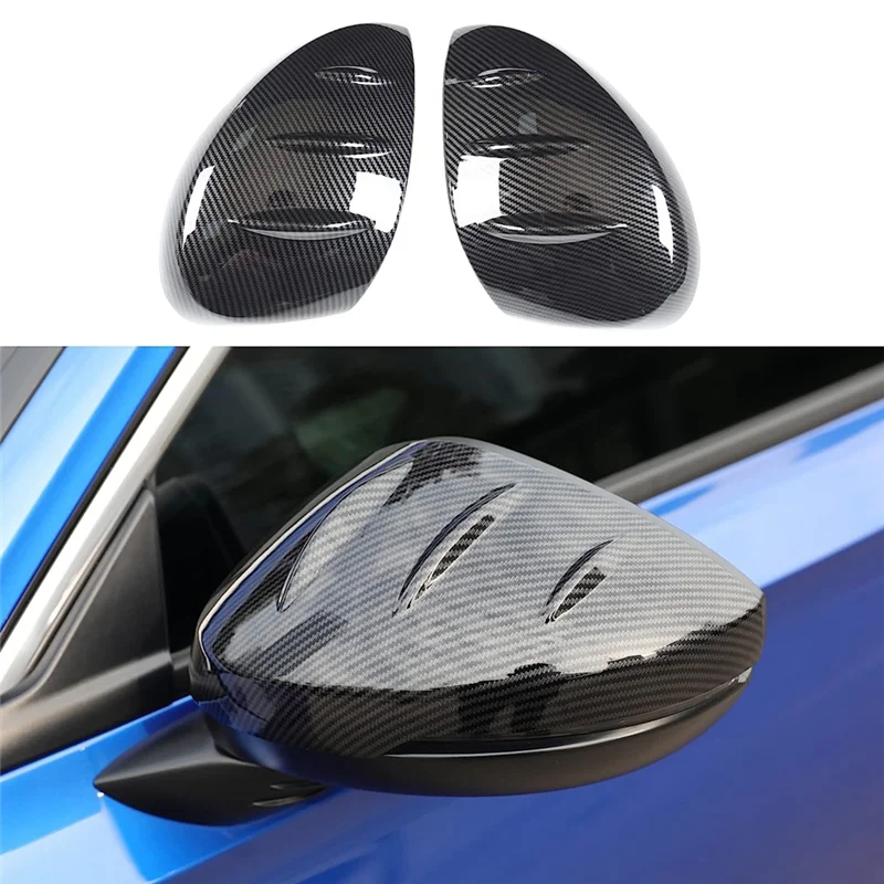 For Honda Civic 11Th Gen 2022 2023 Car Rear View Mirror Cover Caps Trim Sticker, with Turn Signal Type, ABS Carbon