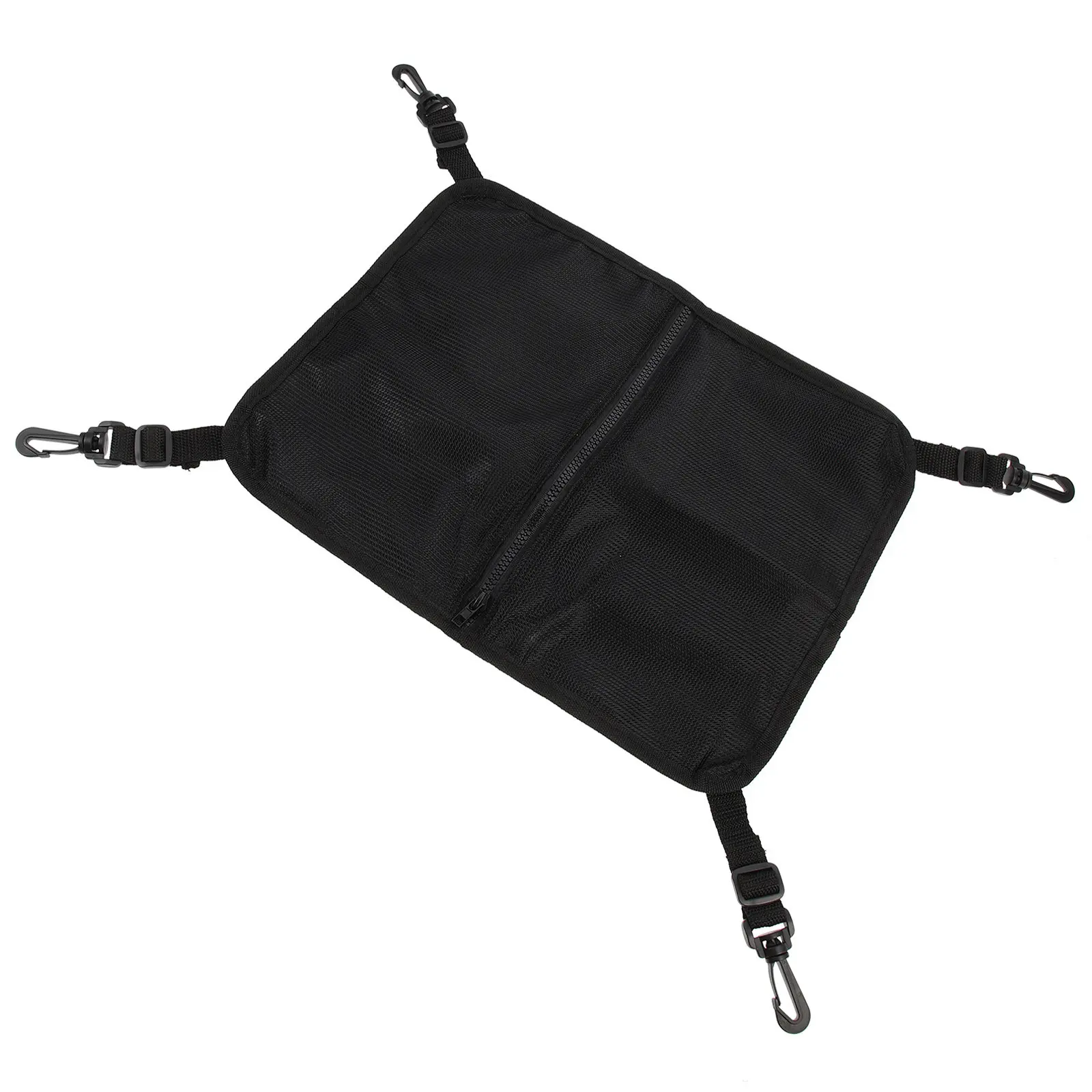 Surfboard Deck Bag Portable Mesh Storage Pouch Nylon Material Fine Workmanship Zipper Closure Multi-Compartment for Valuables
