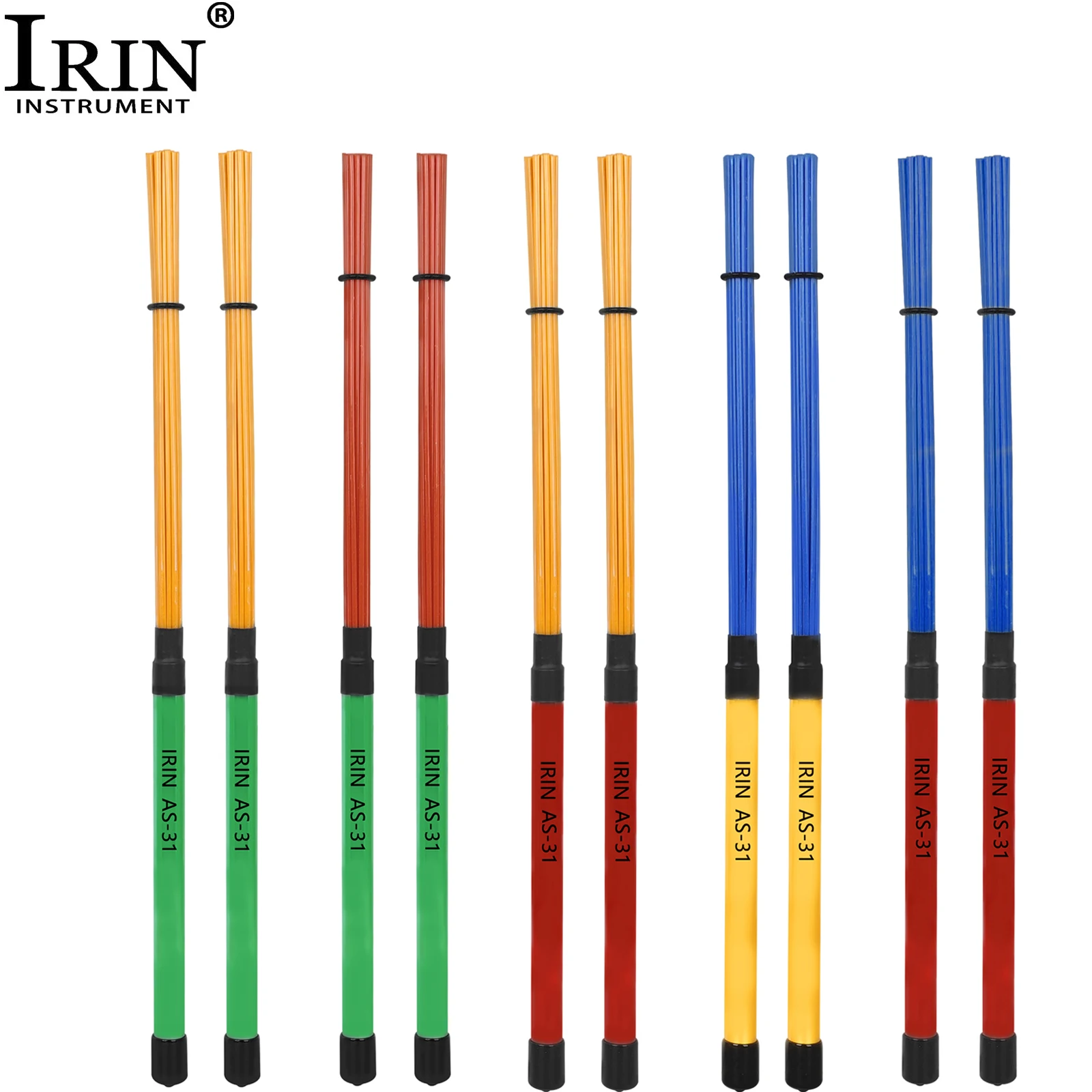 

IRIN Drumstick Brush Nylon Drum Brush Aluminum Handle Drum Cleaning Brush Anti-Slip Drum Accessory Percussion Instruments Parts