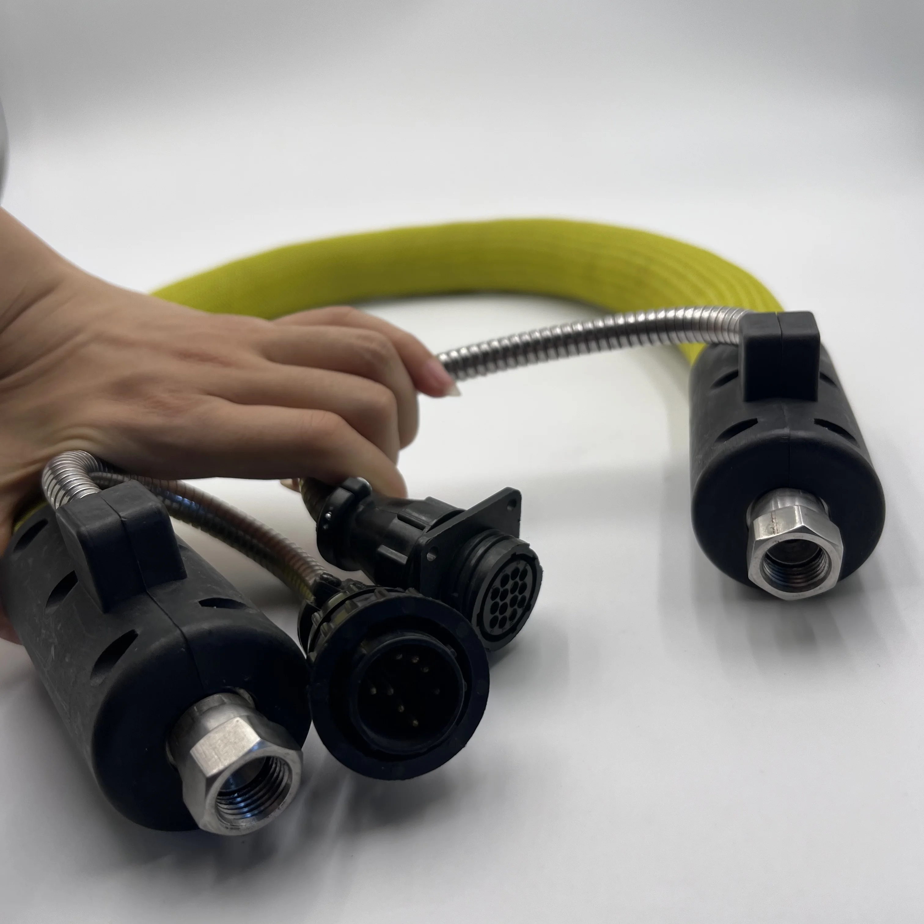 Customized Black Heated PTFE Hose PT100 Sensor Cutting Available High Temp 60~+260 Hot Melt Adhesive Applicator Machinery