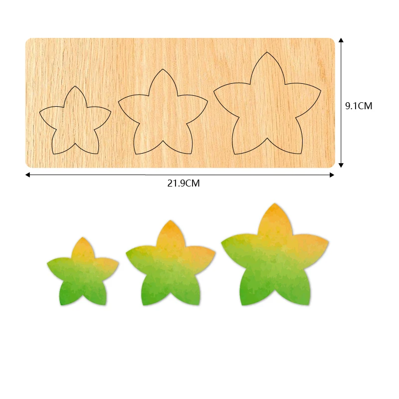 قالب قطع خشبي على شكل نجمة ZYC-818 مناسب لآلات القطع #2