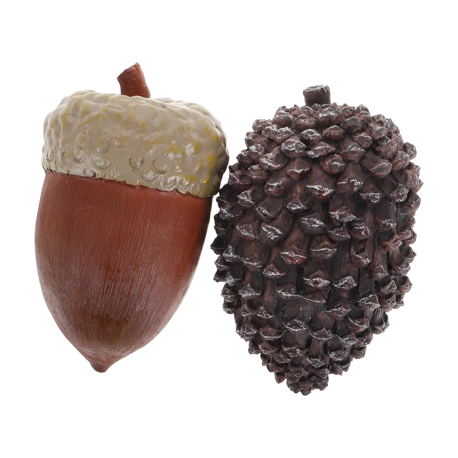 

2pcs Pinecone Keys Box Realistic Resin Design Large Capacity Key Hider Garden Storage Case AntiLoss Home Decor Item