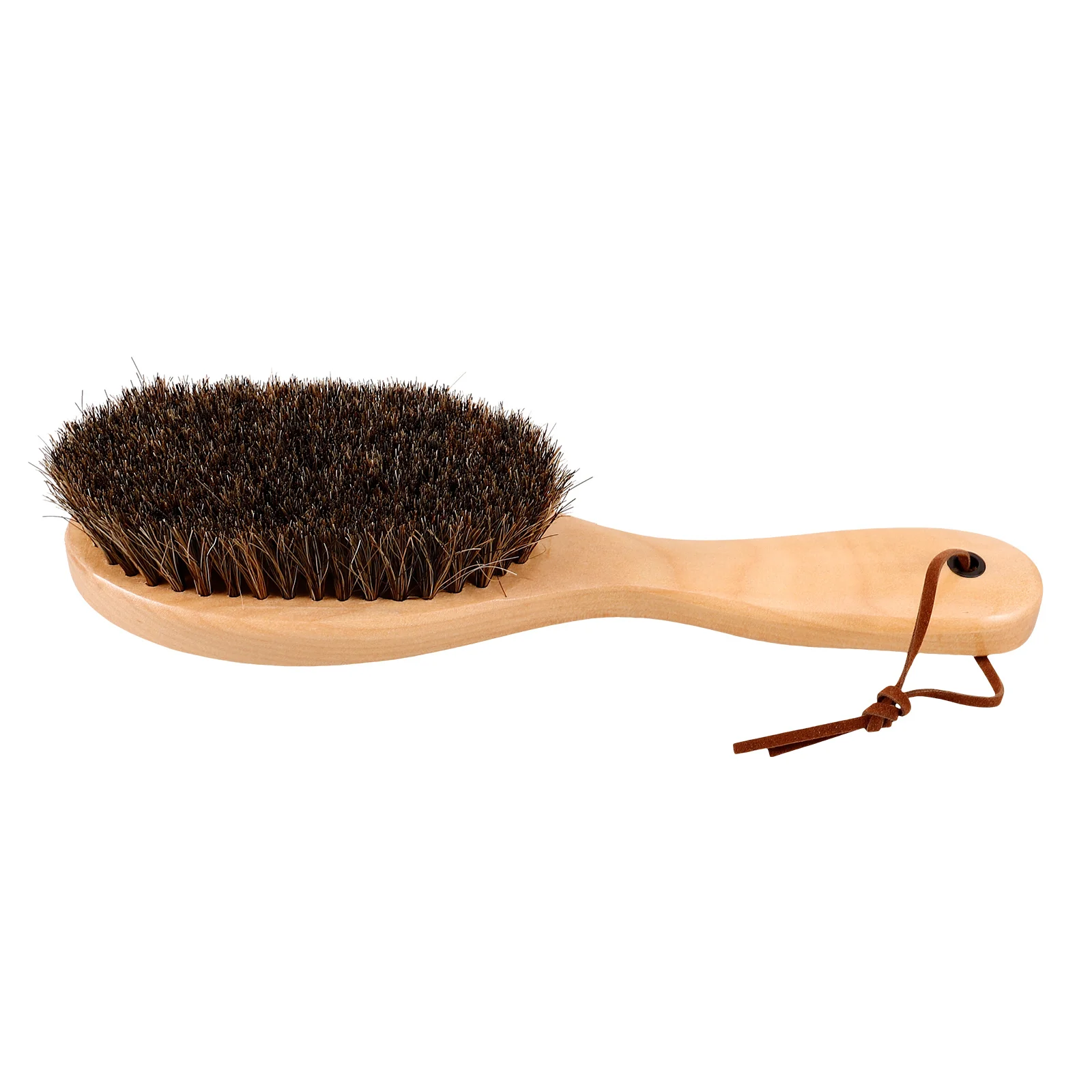 

Horsehair Dusting Brush for Shoes Clothes Cleaning with Wooden Handle Long Bristles Portable Scrub Household Tool Laundry Brush