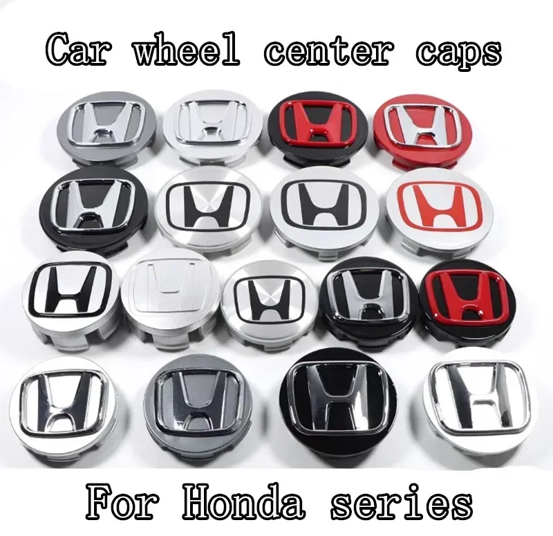 4pcs 58mm 69mm Wheel Center Cap Logo Hub Cover Badge Emblem For Honda Civic City Accord Odyssey Spirior CRV Hrv Jazz CBR HR-V