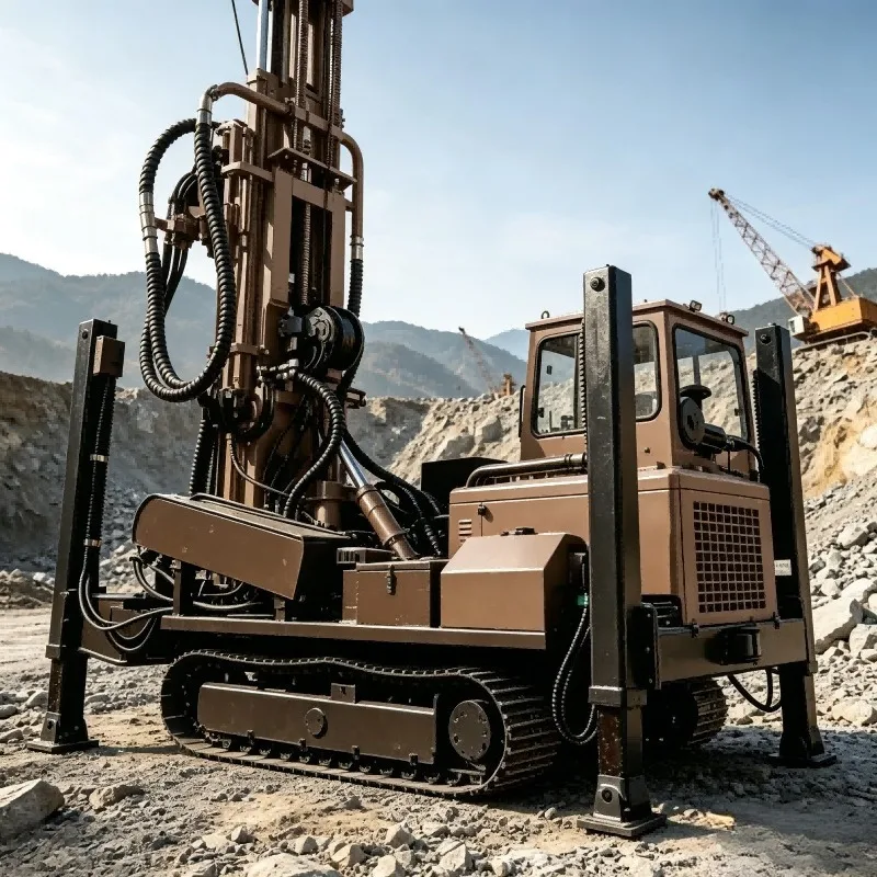 FOB Price Excellent Tough Structure Crawler Pneumatic Water Well Drilling Rig For Large Scale Groundwater Survey Excavation Jobs