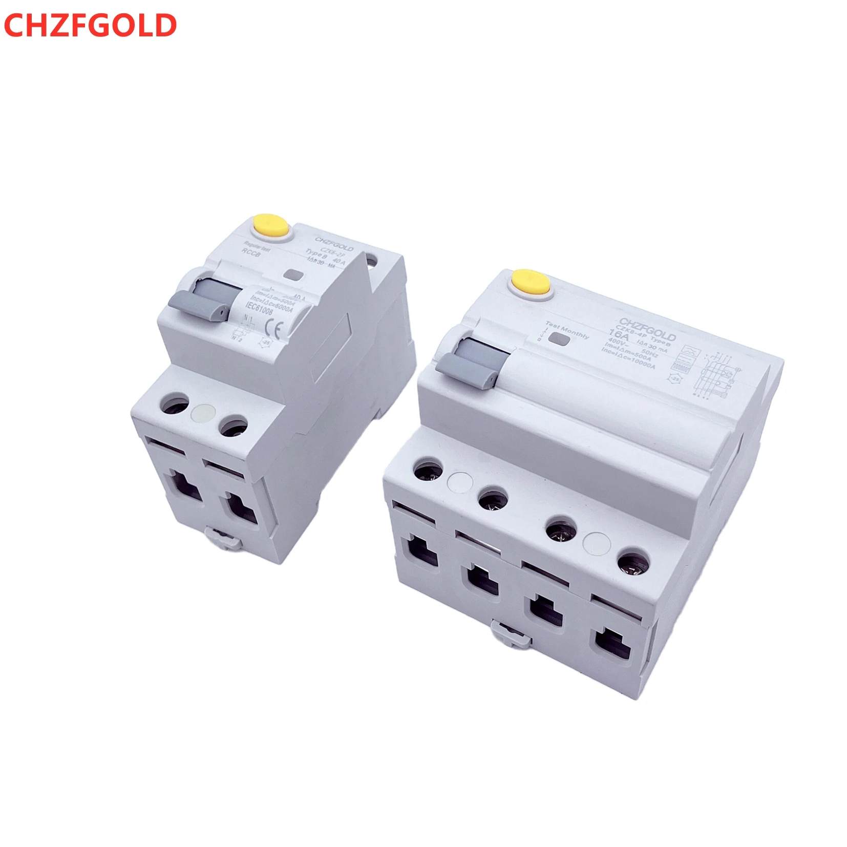 NEW Type B RCCB RCD ELCB 2Pole 4 Pole 40A 63A DC Earth Leakage 10KA 130MA 100MA 300mA RCD Circuit Breaker DC6MA AC MCB RCBO