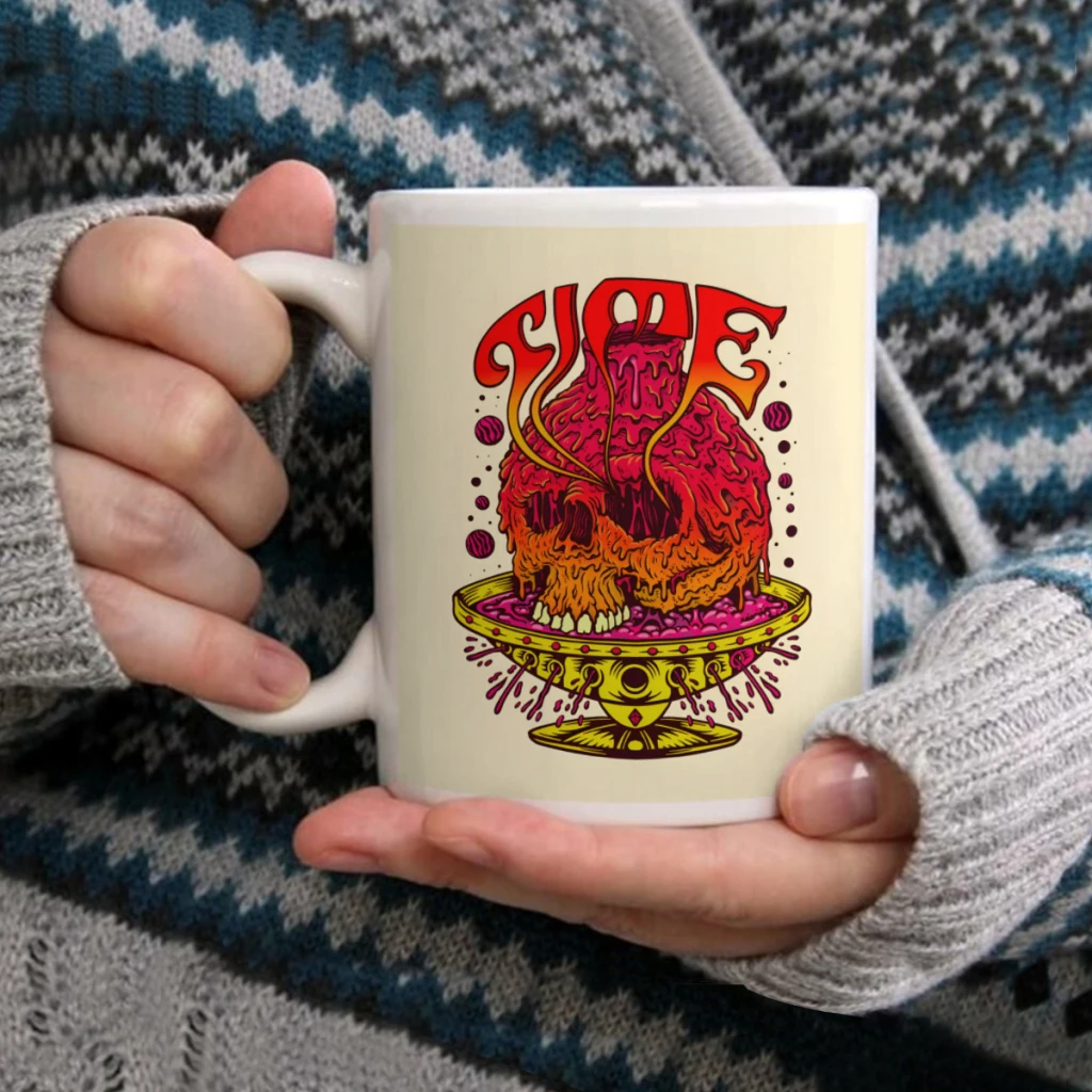 

TimeCoffee Mug Tea Cup 11oz Coffee Cup Funny Birthday Ceramic Mug Personalized Cup